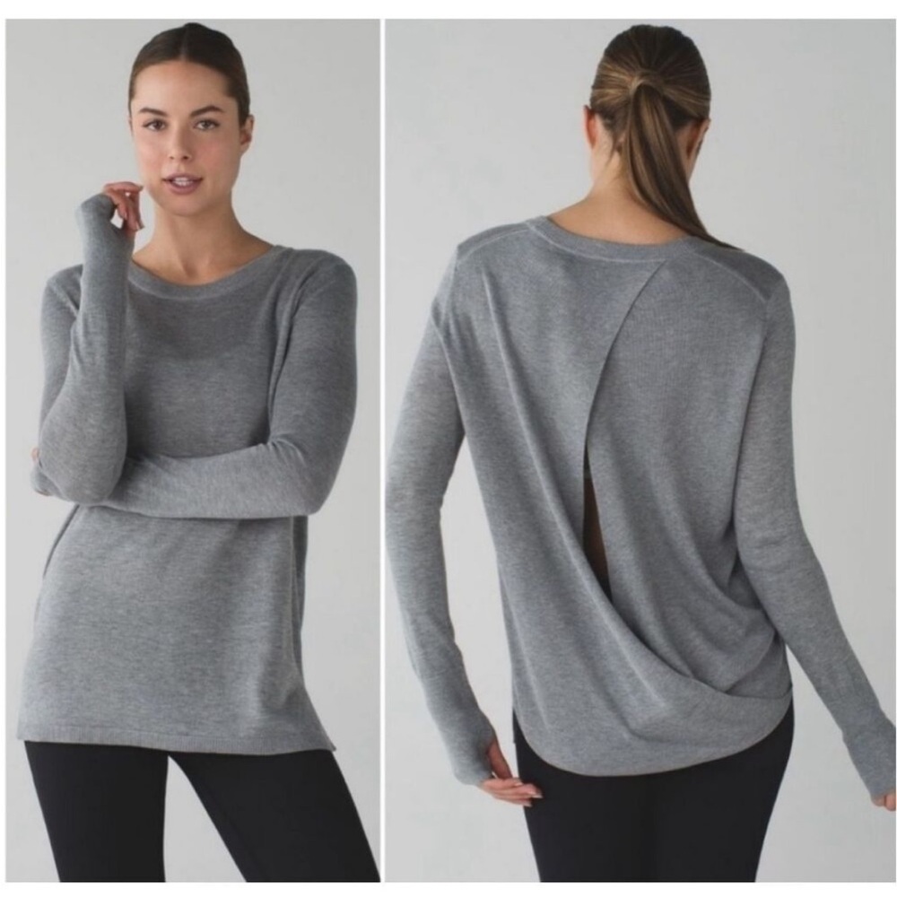 lululemon athletica Gray Open-Back Cozy Sweater
